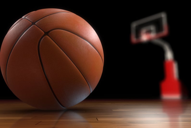 3D rendering of a basketball