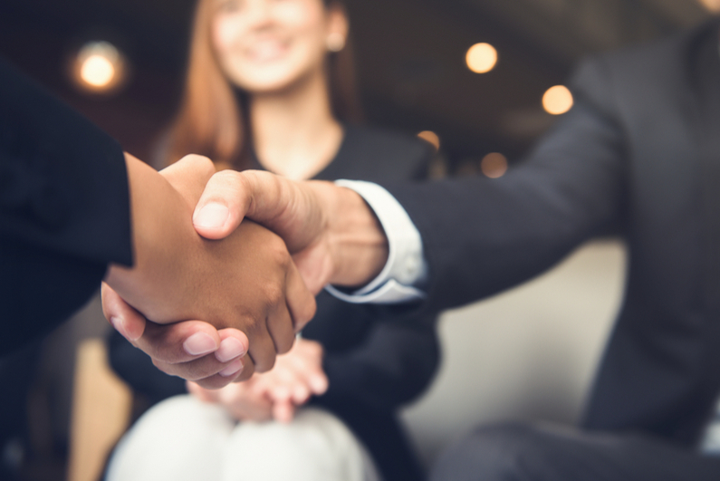 Businessmen shaking hands