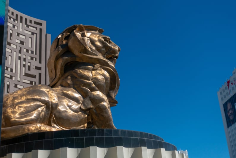 Statue of MGM lion in Las Vegas