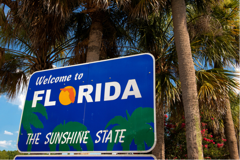 Welcome to Florida sign