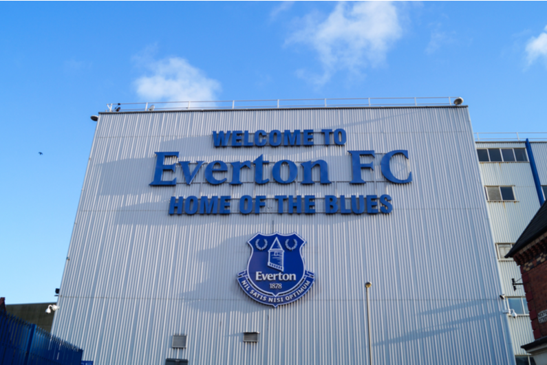 Sign outside Everton stadium